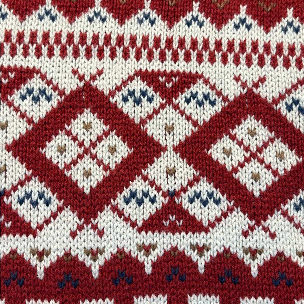 St. John's Bay Red and White Zip Up Sweater - Picture 6 of 6